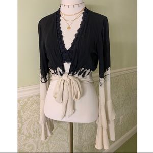 ♥︎Front Tie Up Tye-Dye Blouse♥︎